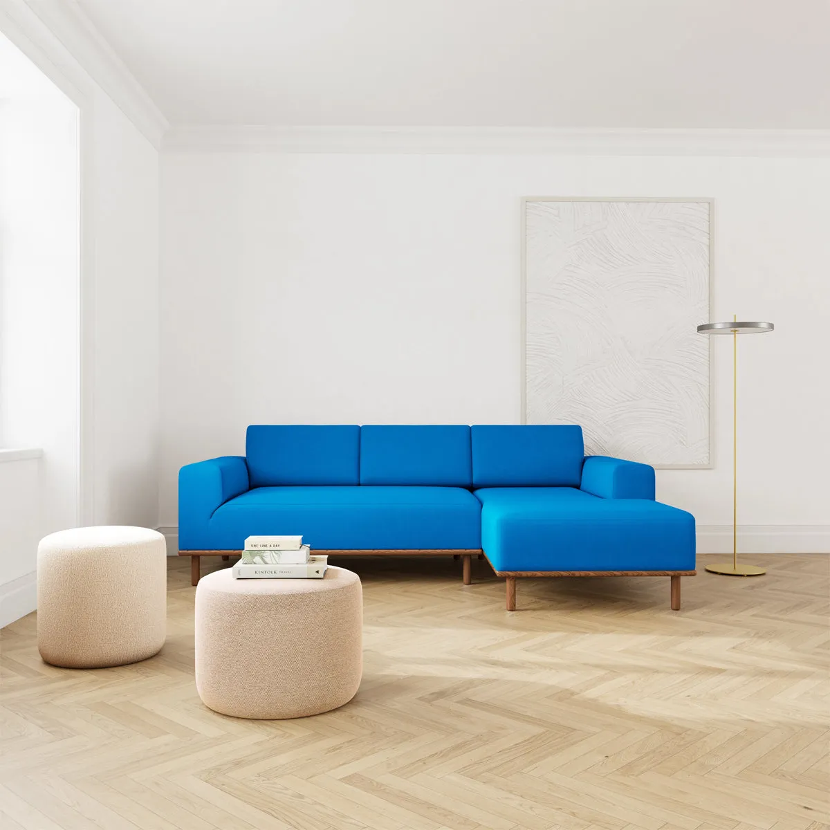 Vilmar Fabric Right Chaise Sofa