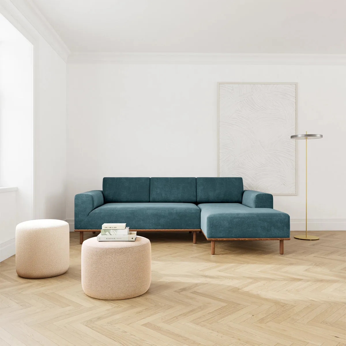 Vilmar Fabric Right Chaise Sofa