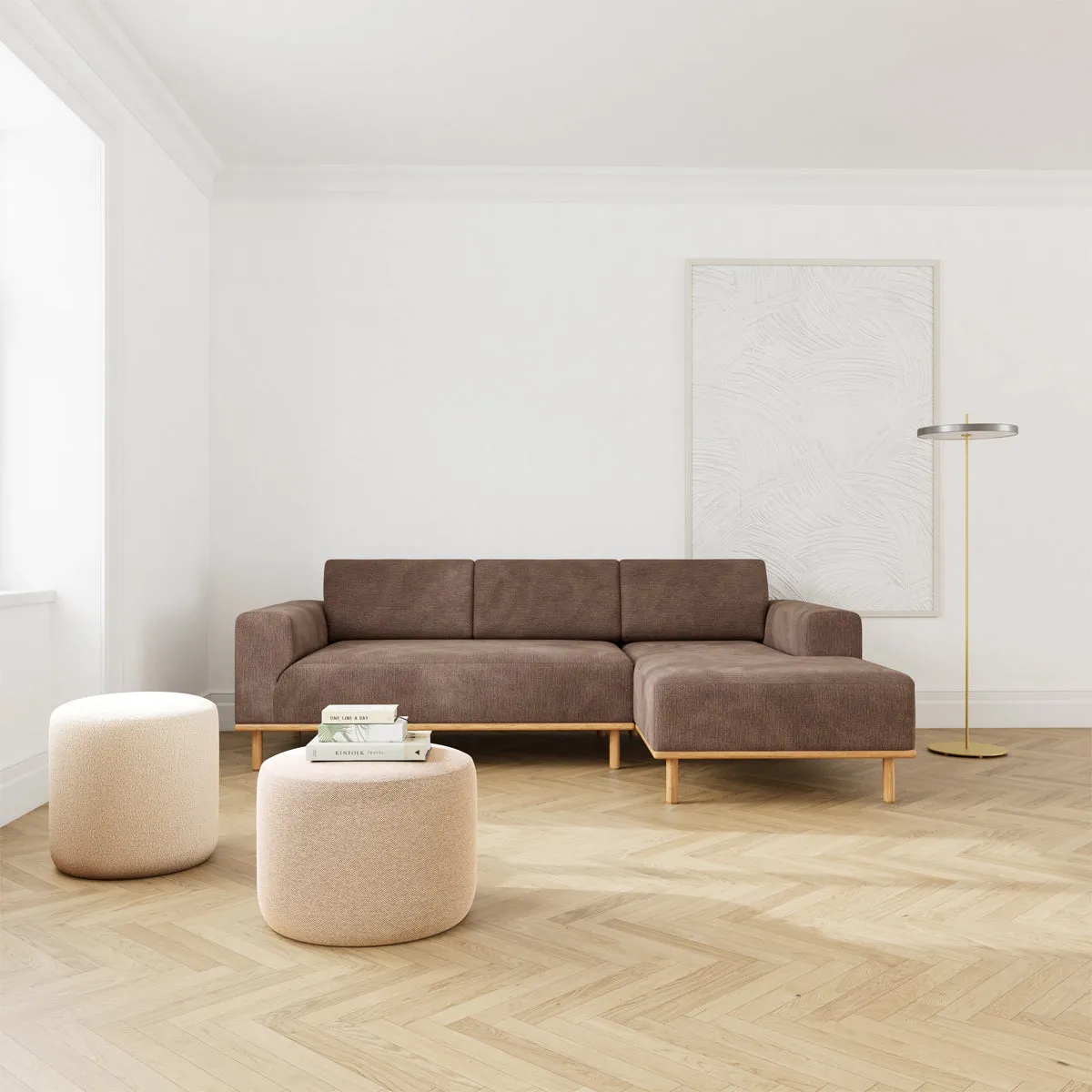 Vilmar Fabric Right Chaise Sofa