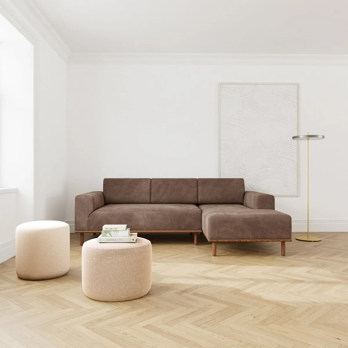 Vilmar Fabric Right Chaise Sofa