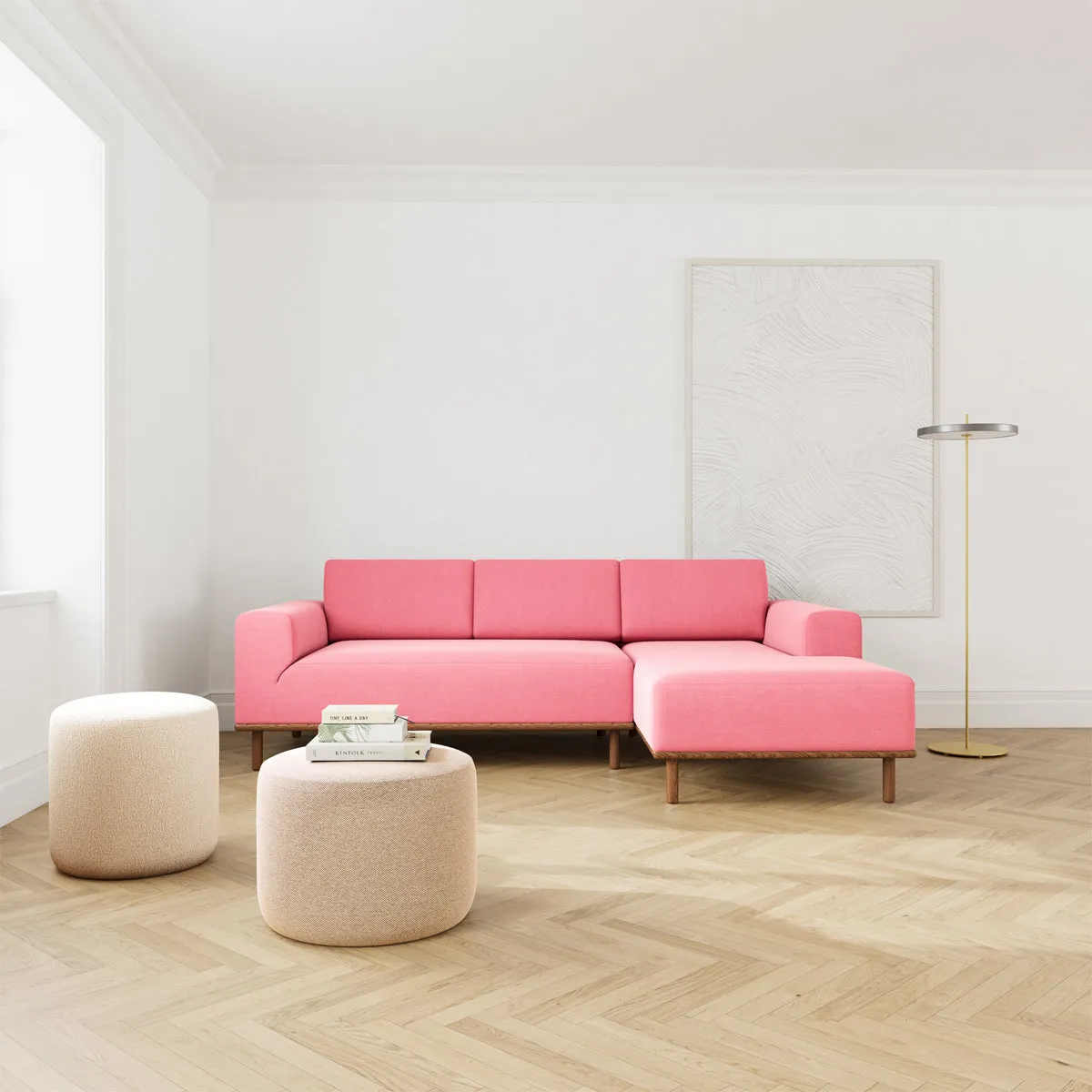 Vilmar Fabric Right Chaise Sofa