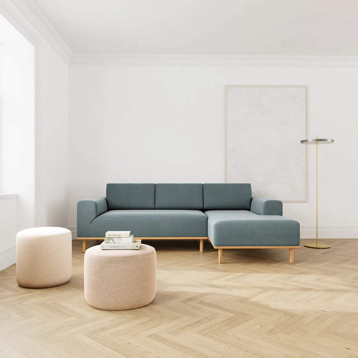 Vilmar Fabric Right Chaise Sofa