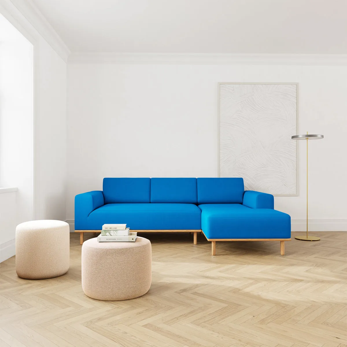 Vilmar Fabric Right Chaise Sofa