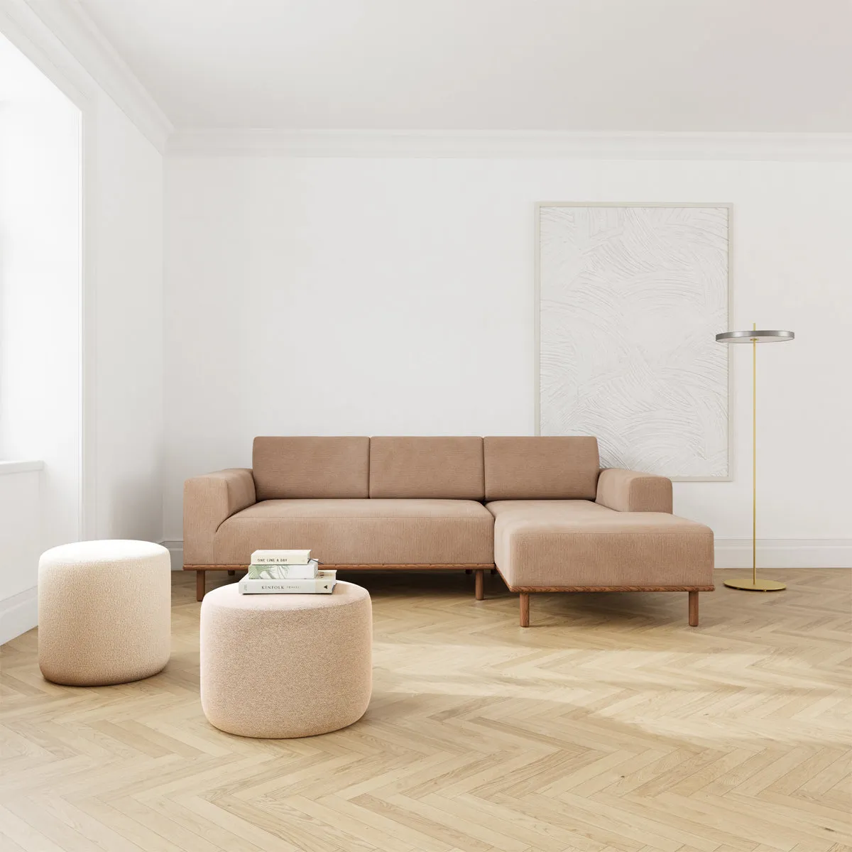Vilmar Fabric Right Chaise Sofa