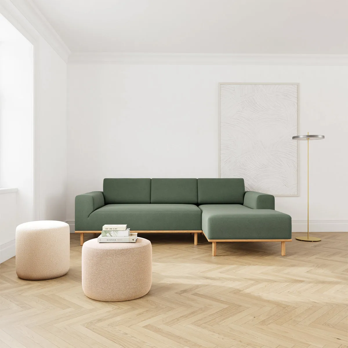 Vilmar Fabric Right Chaise Sofa