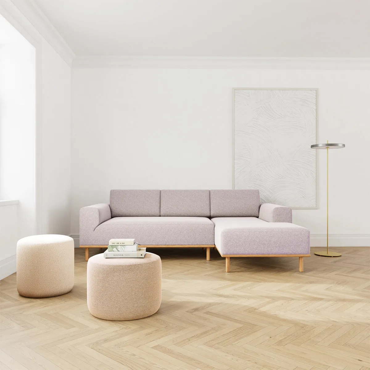 Vilmar Fabric Right Chaise Sofa