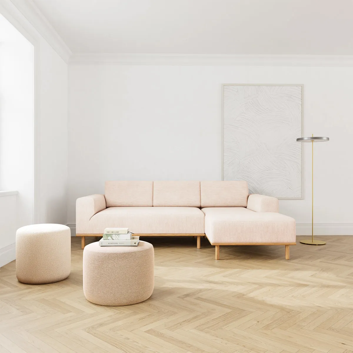 Vilmar Fabric Right Chaise Sofa
