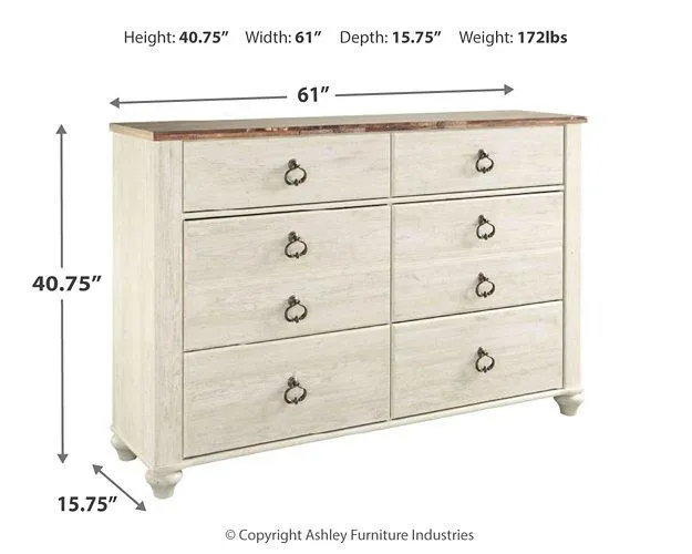 Willowton Dresser and Mirror