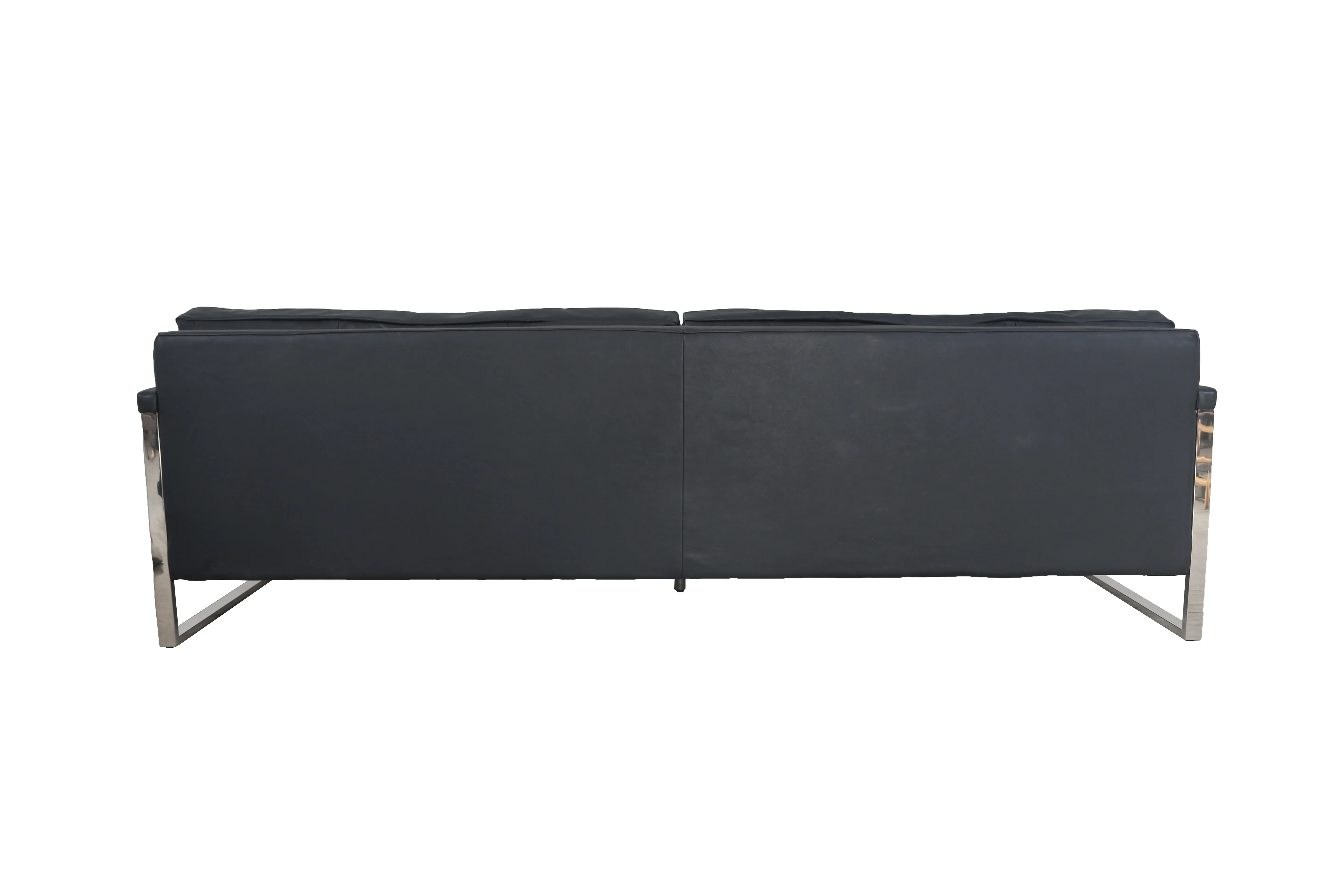 Winter Black Leather Sofa