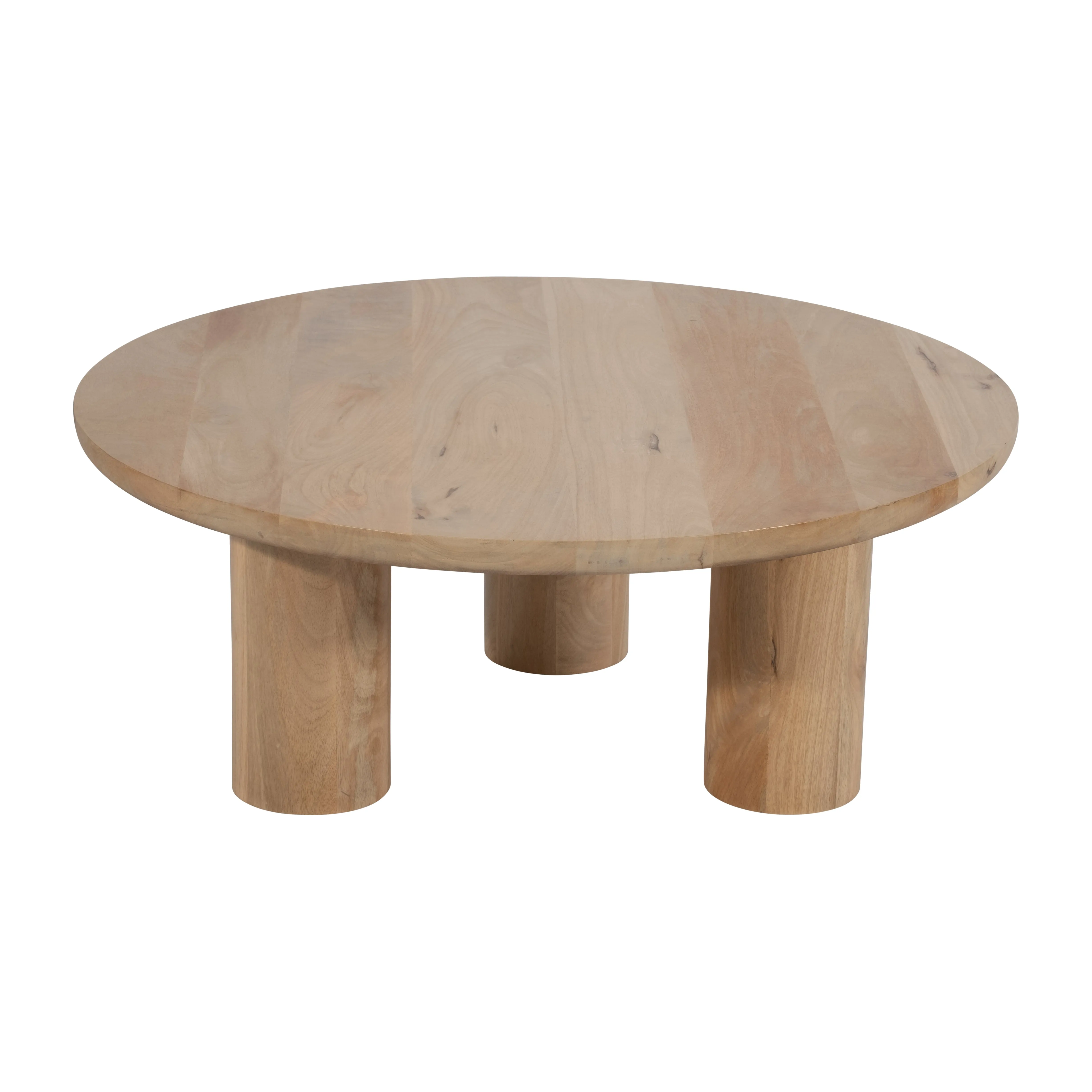 Wood, 35"D  Modern Farmhouse Side Table, Nat Kd