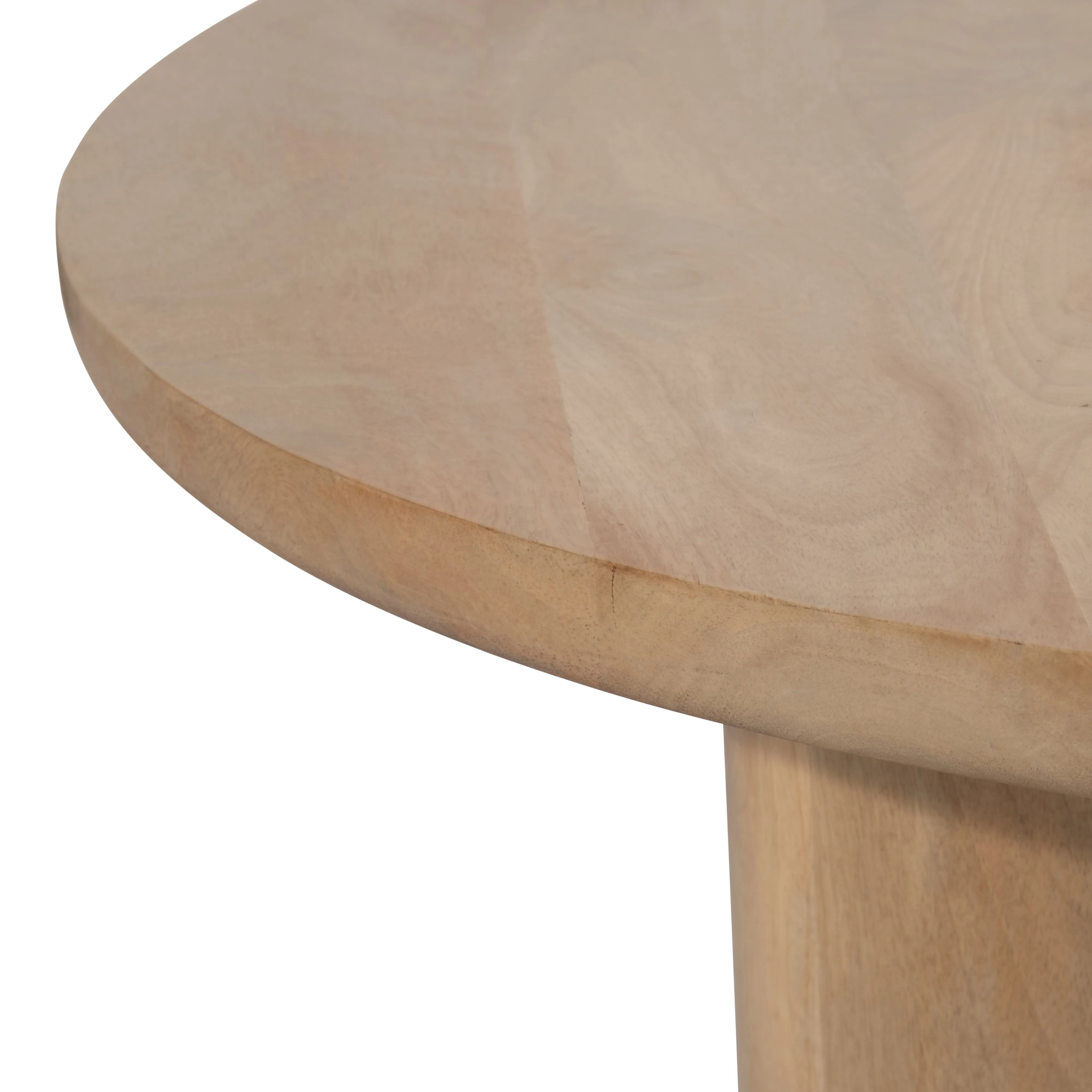 Wood, 35"D  Modern Farmhouse Side Table, Nat Kd