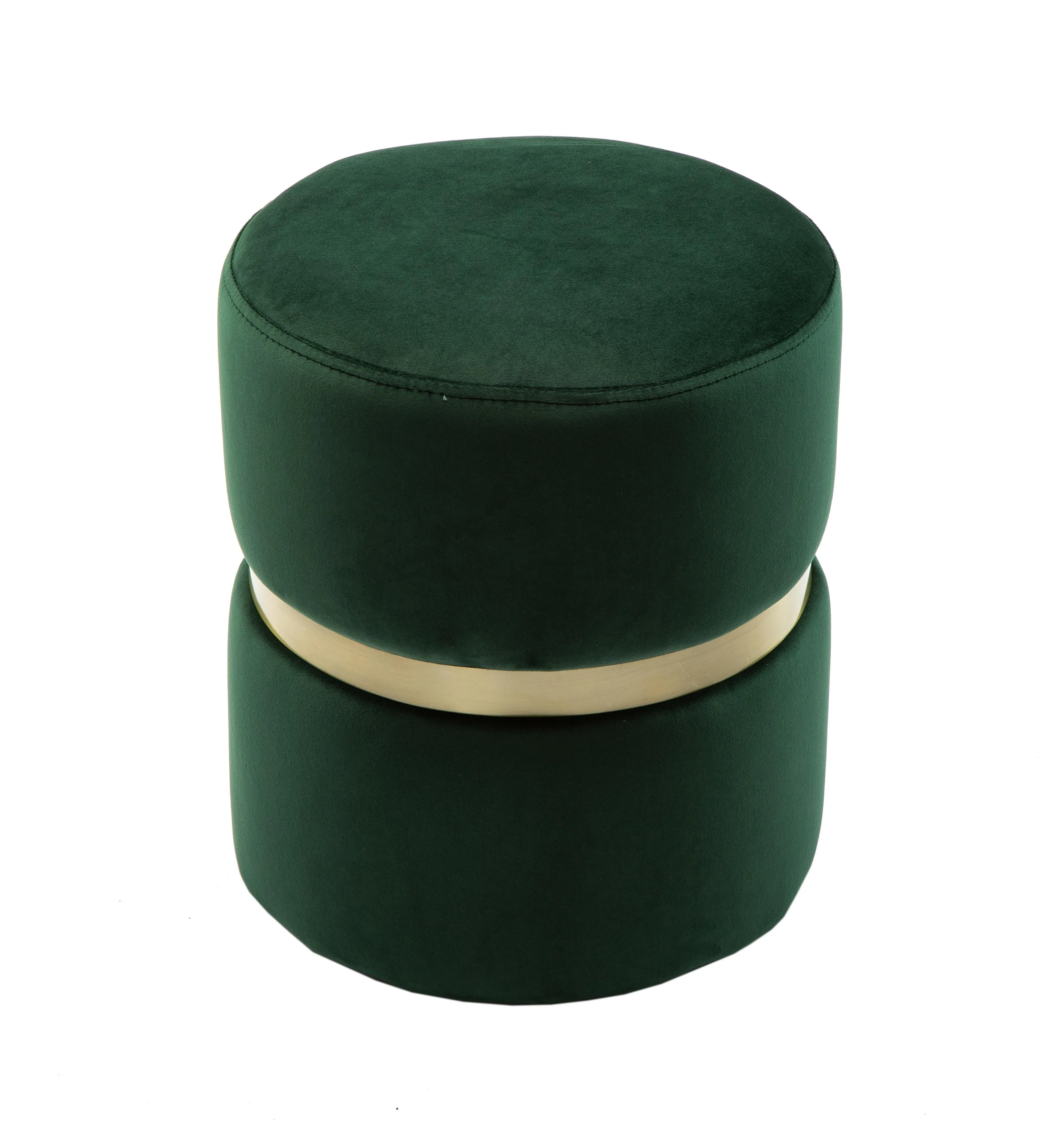 Yamma Forest Green Velvet Ottoman